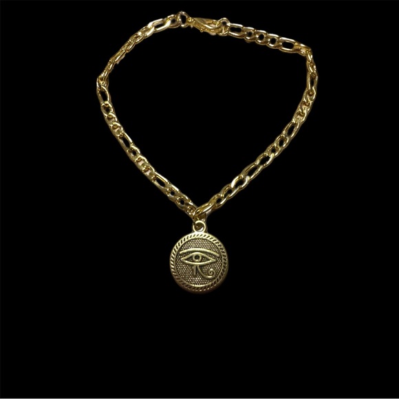 Eye of Horus Charm Bracelet-Goldtone - Picture 3 of 3